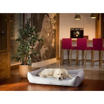 Pelíšek pro psa DOGGY Pelíšek pro psa Economy - světle šedý ekolen VELIKOST: Pro velkého psa (vel. XXL) - 105 x 75 cm