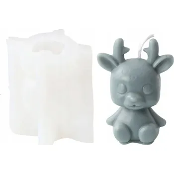 Vánoce Silikonová forma na svíčky, vosk, mýdlo, odlitky - VÁNOČNÍ SOB / JELEN