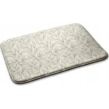 Rohožka Protiskluzová rohožka do předsíně pod boty, rostlinný vzor, 90x60 cm