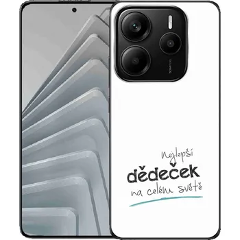 Pouzdro na mobilní telefon Gelový kryt mmCase na Xiaomi Redmi Note 14 5G - nejlepší dědeček 3 bílé pozadí