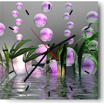 Hodiny Velké nástěnné hodiny 40x40 Abstrakce Skleněné tiché hodiny