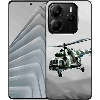 Pouzdro na mobilní telefon Gelový kryt mmCase na Xiaomi Redmi Note 14 5G - vojenský vrtulník