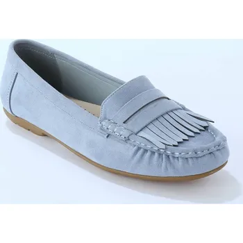 Dámské mokasíny Pružné mokasíny z mikrovlákna modrá 38