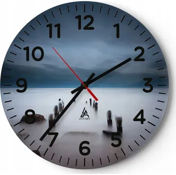 Hodiny Nástěnné hodiny do kuchyně 30x30 Krajina Skleněné hodiny do obýváku Tiché