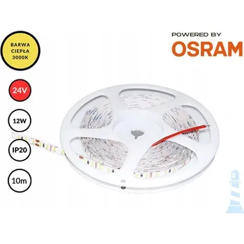 LED páska LED PÁSEK Osram 2835 12W 24V IP20 120 LED/m 3000K teplá bílá RA>92 role 10 m
