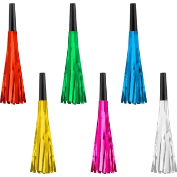 Party dekorace Party Pal Papírové střapcové frkačky, mix lesklých barev, 6ks