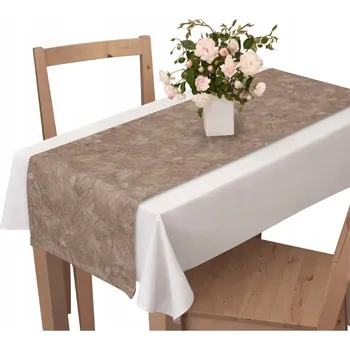 ubrus UBRUS BĚHOUN NA STŮL 40X120 VZOR KAMENNÝ HNĚDÝ