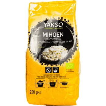 YAKSO | Bio Rýžové vlasové nudle bezlepkové nudle do polévek a omáček - 250 g