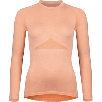 Dámské oblečení FORCE Dámské funkční triko FORCE SOFT LADY dlouhý rukáv, meruňkové - M - L