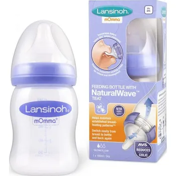 Kojenecká láhev Láhev LANSINOH 160 ml + savička NaturalWave
