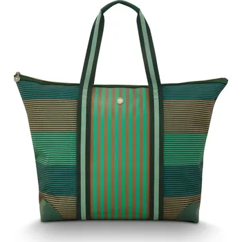 Cestovní taška Pip Studio taška Tilda Stripes zelená L, tote bag