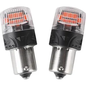Autožárovka Autožárovka LED BA15S 12V CARCLEVER 16LED 2835SMD červená 2ks