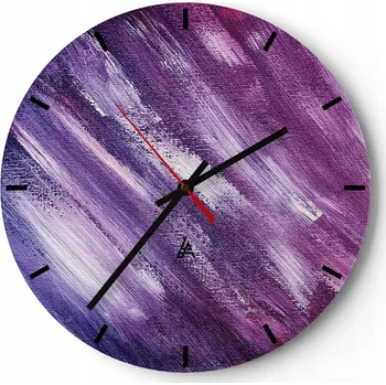 Hodiny Velké nástěnné hodiny 40x40 Abstrakce Skleněné hodiny Kulatý Tiché