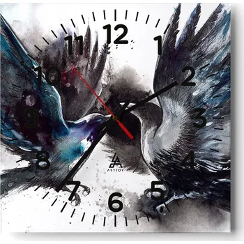 Hodiny Nástěnné hodiny do obýváku 40x40 Abstrakce Tiché hodiny Skleněné hodiny Bez hlučnosti