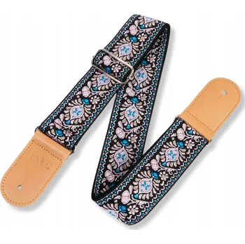 Příslušenství pro strunný nástroj POPruh na kytaru FOLK růžový vyšívaný - ukulele, baskytara, banjo, kytara