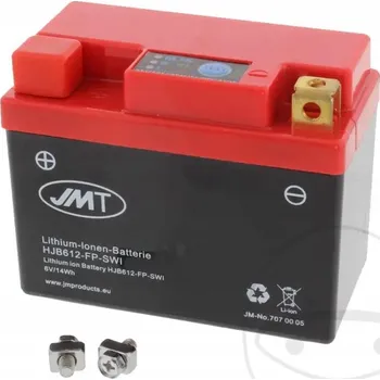 Motobaterie Akumulátor lithium-iontový 6V 2,4Ah JMT HJB612-FP Li-Ion s indikátorem voděodolnosti