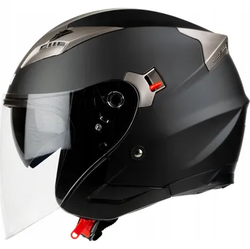 Helma na motorku Motocyklová přilba Horn otevřená černá matná velikost M s homologací ECE R22-05