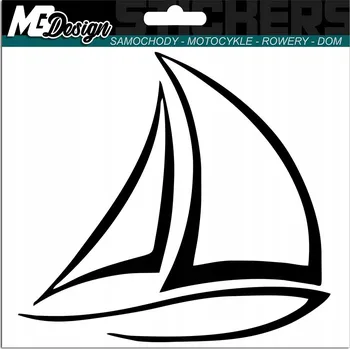 Samolepicí dekorace na vozidlo Samolepka na auto LOĎKA LOĎ PLACHETNICE BOAT 14x15