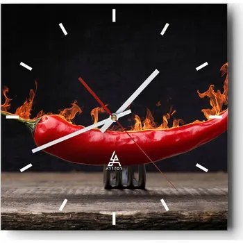 Hodiny Velké nástěnné hodiny 40x40 Abstrakce Skleněné tiché hodiny