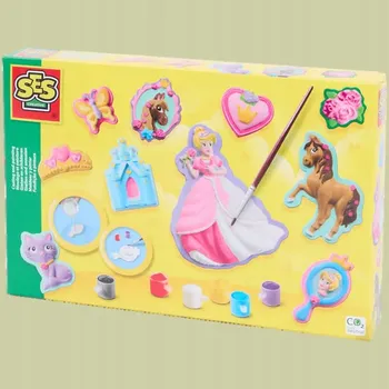kreativní sada Sádrové odlitky Svět princezen 3D barvy 5+ SES 10129