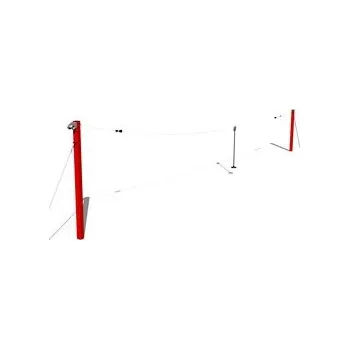 Doplněk pro dětské hřiště Playground System Lanová dráha (lanovka sloupová) na dětská hřiště - 20 m