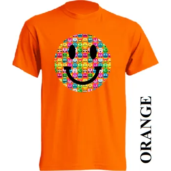 detske-levne-bavlnene-tricko-potisk-smajlik Barva: Orange - oranžová, velikost: 116