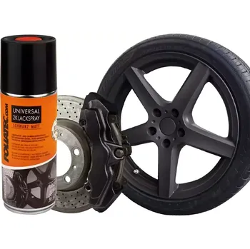 Autokosmetika Foliatec dvousložková barva na brzdy ve spreji, černá matná, 400ml