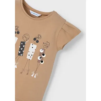 Dívčí tričko Dívčí triko Mayoral 3015 hnědé barva: béžová, Rozměr: 98