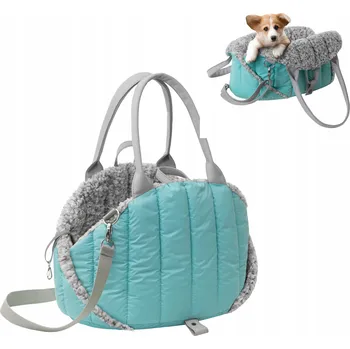 Obraz Přepravní taška látková Doggy modrá S 38 cm x 28 cm x 24 cm