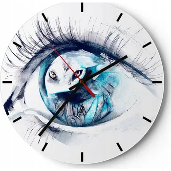 Hodiny Nástěnné hodiny do kuchyně 30x30 Abstrakce Skleněné hodiny do obýváku Tiché