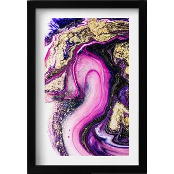 Obraz Dekorativní obraz v černém rámu do obýváku Mramorová Abstrakce 20x30 cm