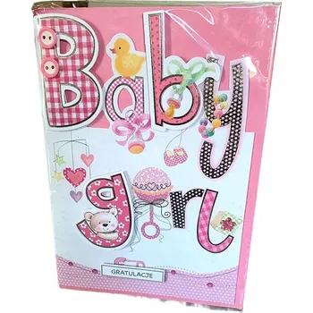 PAN DRAGON PŘÁNÍ K NAROZENÍ DÍTĚTE S 3D EFEKTEM A DEKORACEMI