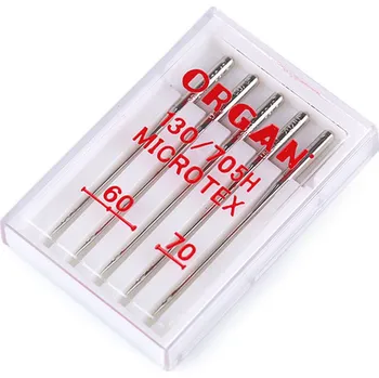Strojové jehly Microtex 60;70 Organ Varianta: nikl, Balení: 50 krab.