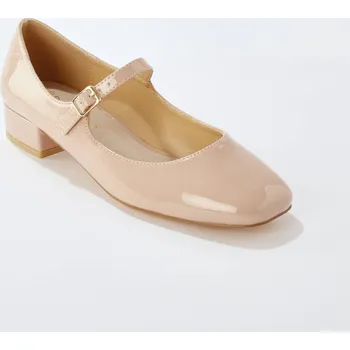 Dámské tričko Lakované polobotky na podpatku tělová 41