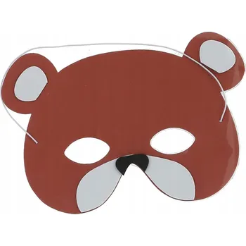 Karnevalová maska Maska Medvěd Hnědý Zvířátko Medvídek Pěnová PM048