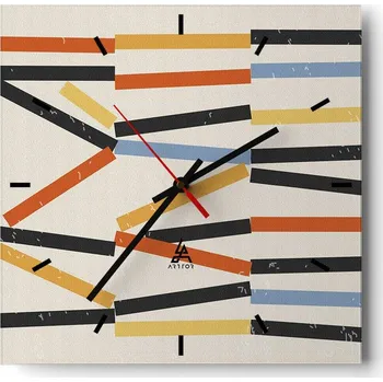 Hodiny Velké nástěnné hodiny 40x40 Minimalistické skleněné hodiny Tiché