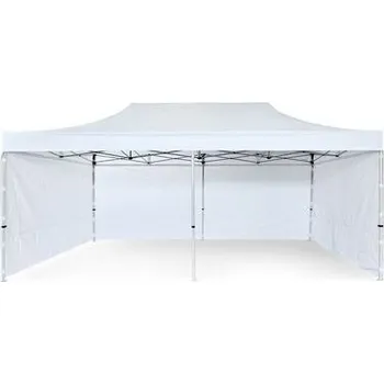 Zahradní stan Nůžkový Párty stan 3x6m ALU Premium 4ks plné bočnice barva Bílá