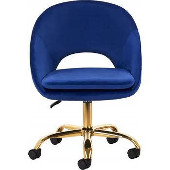 4Rico otočné křeslo QS-MF18G samet tmavě modré