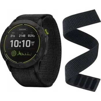 Řemínek na hodinky Černý řemínek Bestphone pro Garmin