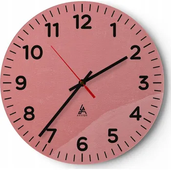 Hodiny Nástěnné hodiny do obýváku 40x40 Pastelové Kulatý Skleněné hodiny Loft Tiché