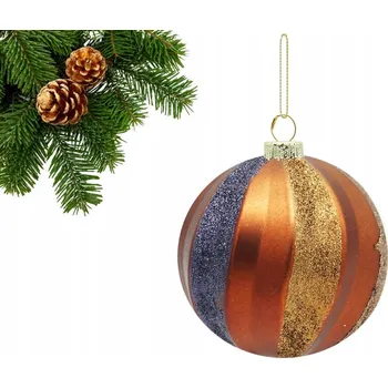 Vánoční dekorace Zdobená Vánoční Koule vánoční koule 8 cm, 1 ks