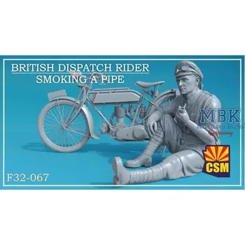 Plastikový model Copper state models 1/32 British Dispatch Rider smoking pipe
