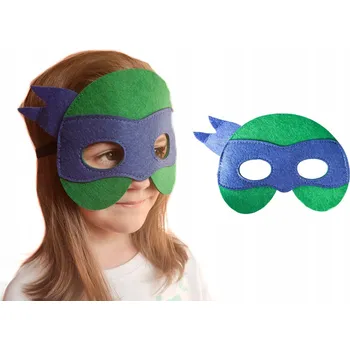 Karnevalová maska FILCOVÁ MASKA ŽELVY NINJA LEONARDO NA KARNEVAL
