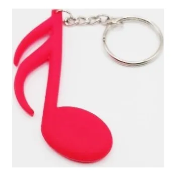 Přívěsek na klíče ve tvaru nota osminová - černá barva