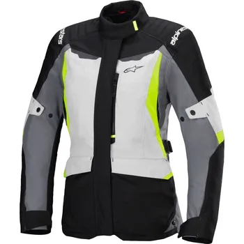 Moto bunda bunda STELLA ST-1 WATERPROOF, ALPINESTARS (světle šedá/černá/žlutá fluo) 2025