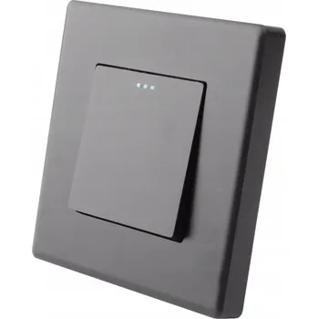 vypínač Přepínač Křížový Jednopólový Černý Plastový s Rámečkem LUUNA