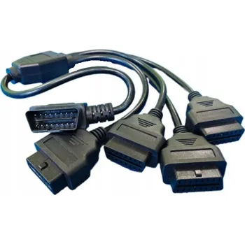Autodiagnostika Prodlužovací kabel OBD2 – rozdvojka z OBD2 samec na 4x OBD2 samice 16pin, 50 cm