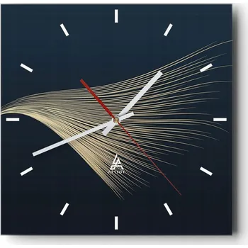 Hodiny Velké nástěnné hodiny 40x40 Abstrakce Skleněné tiché hodiny