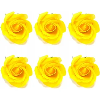 Mýdlo MÝDLOVÉ KVĚTY ŽLUTÉ s vůní mýdlové růže DÁRKOVÁ DÁREK Velikonoce 6 ks