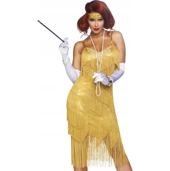 Karnevalový kostým Kostým Zlaté Šaty Kostým 20. a 30. léta zlatá M